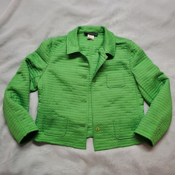 Harve Benard Jackets & Blazers - Harvé Benard Quilted Lime Green Jacket